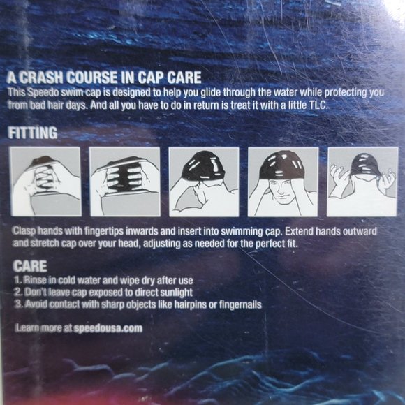 2 - Speedo Swim Cap Solid Silicone Latex Free Adult Ages 15+ Recreational NEON - Picture 7 of 7